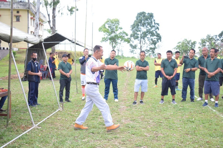 Mokokchung Friday League for 35+ unprofessional players kicked off at Assam Rifle Ground, Mokokchung on May 6. (Morung Photo)