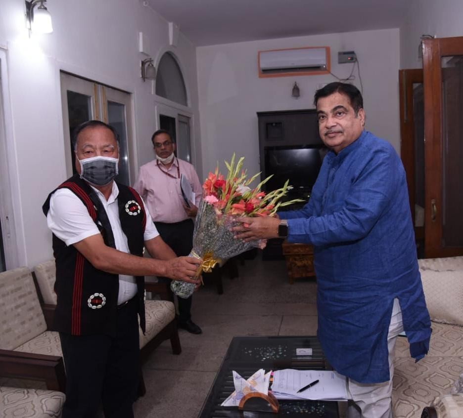 Er Picto Shohe MLA, Nagaland called on Nitin Jairam Gadkari, Union Minister for Road Transport & Highways on May 24 at New Delhi. The Union Minister was apprised with developmental proposals for the state to be taken up by the center.