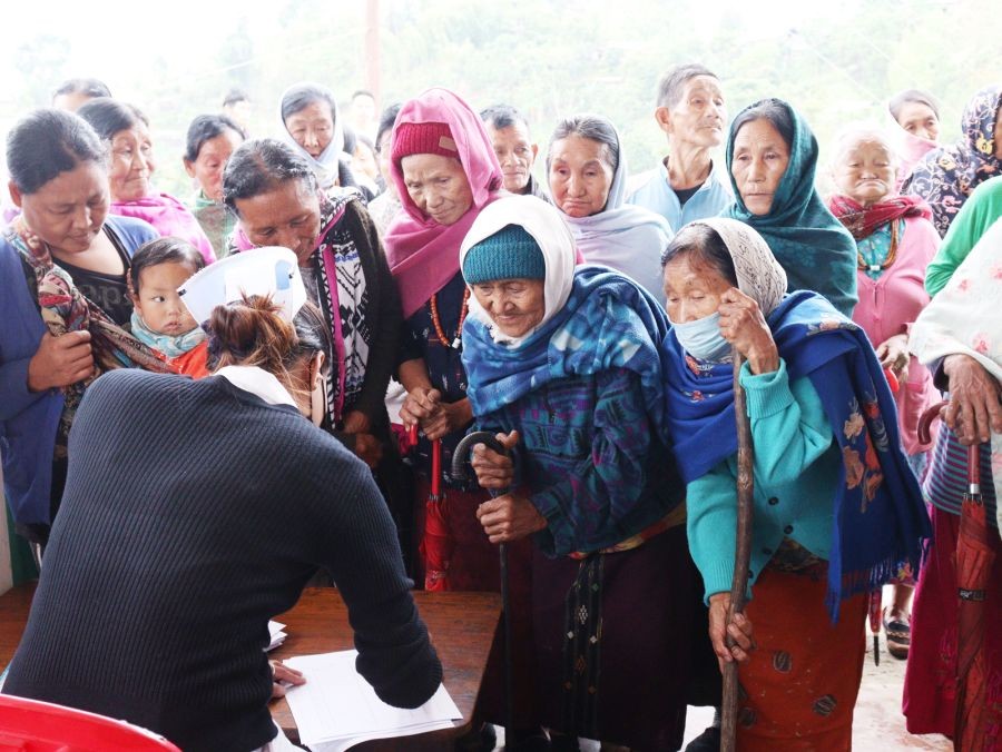 Patients taking part in one of the health melas conducted in Zunheboto.
