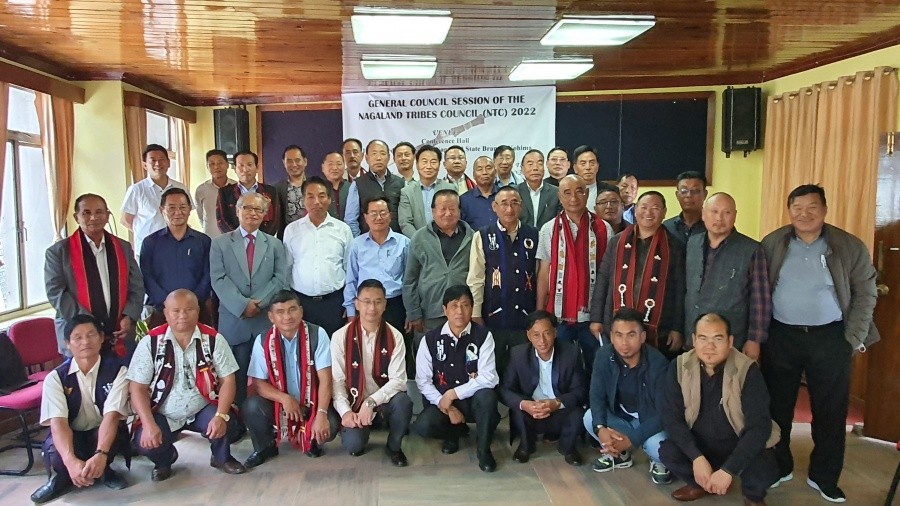 NTC officials, volunteers and representatives from tribal hoho leaders during the general session held in Kohima on May 31.