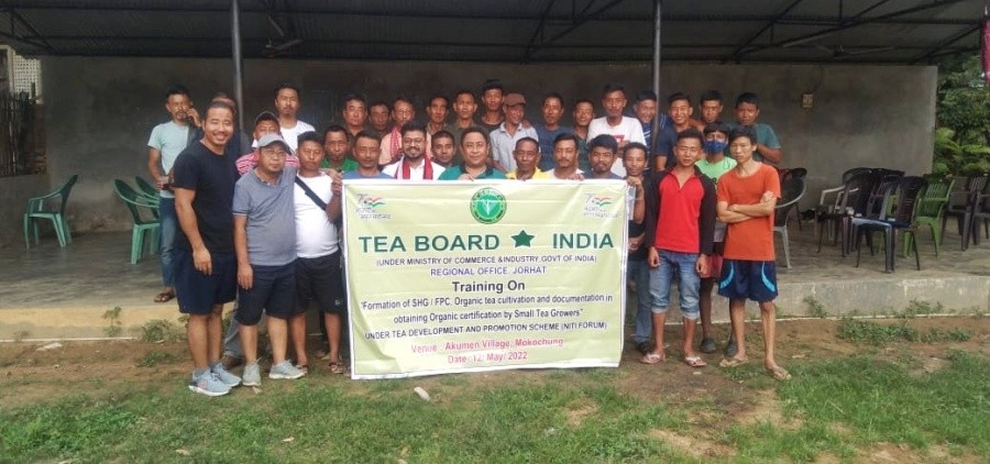 Participants and resource persons during the organic tea farming training programme at Akumen village on May 12.