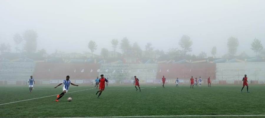 Players in action on 2nd day of 6th Agape Cup 2022 in Kohima on May 11. (Morung Photo)