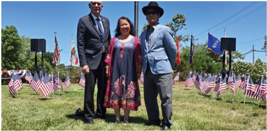 Mayor Leon Garcia with his wife and Dr Nienu.