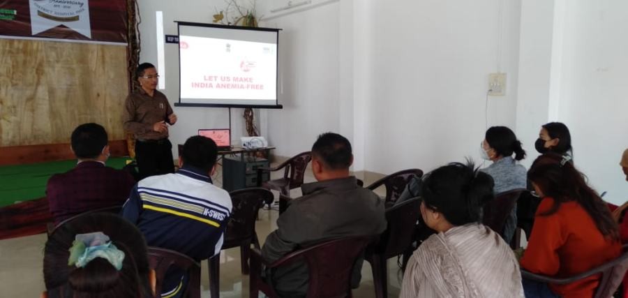 Orientation training for block officials on Anemia Mukt Bharat conducted at Dr Wethselo T Mero Memorial Hall, District Hospital Phek on June 15.
