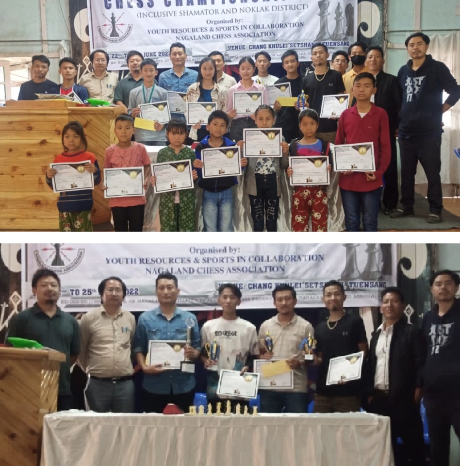 Winners of the Tuensang District Chess Championship.