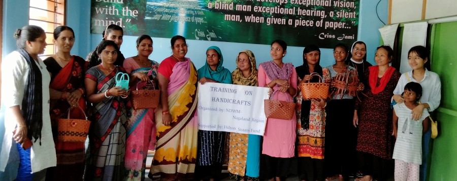 Assisi Centre for Integrated Development (ACID) through the support of Hilton Sisters trained domestic workers on bag making June 3 at the ACID Hall with Asenla as the trainer. Sr Pramila, the coordinator of NDWM Nagaland Region encouraged them to enhance their skill.