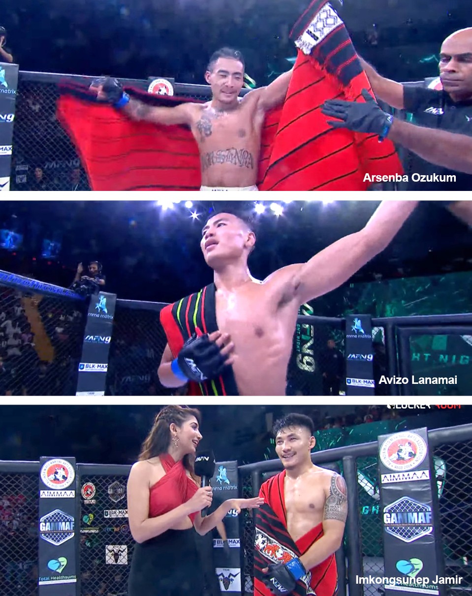 Fighters from Nagaland showed a dominant display at the Matrix Fight Night 9 (MFN 9) in New Delhi as all three MMA fighters from the State won their bouts on June 24. Arsenba Ozukum was the first Naga fighter to win on Friday night’s event defeating Bishwamitra via a unanimous decision. Nagaland's Imkongsunep Jamir meanwhile made a statement and picked up a second-round stoppage win against Kapil. To round it off, Avizo Lanamai made it 3 out of 3 for the Nagaland fighters as he picked up a decision win against Abhishek Negi.