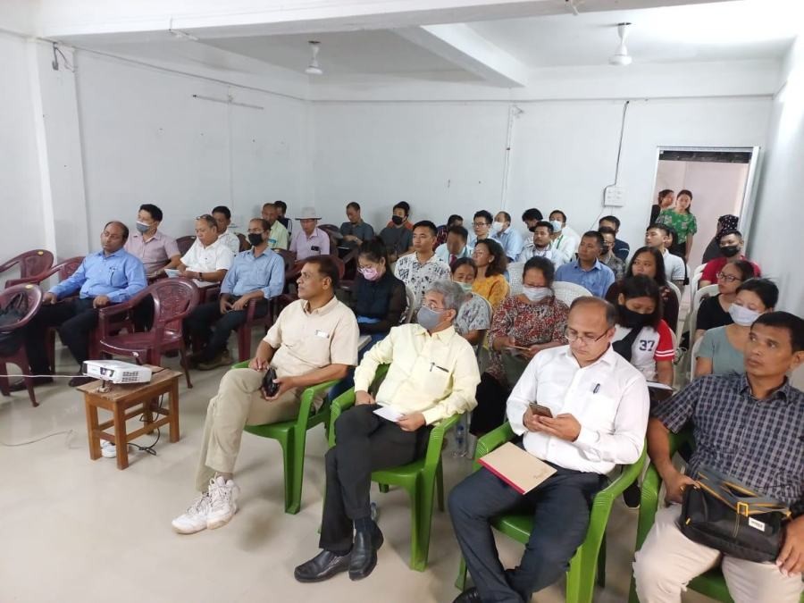 A section of the gathering during the launching of first public Wi-Fi under the Prime Minister Wireless Access Network Interface launched for Nagaland-Manipur states at Dimapur on July 27.