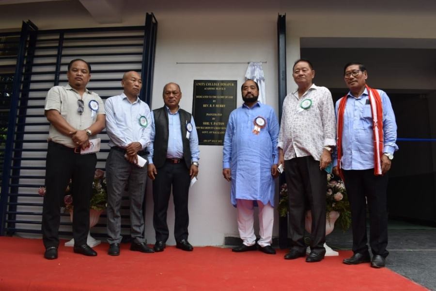 Deputy CM, Y Patton speaking at the 16th Freshers’-cum-Annual Day of Unity College, Dimapur on July 15. (DIPR Photo)