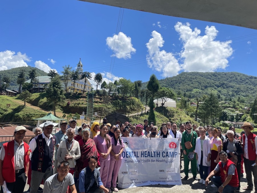Free dental health camp organised by National Oral Health Program, Zunheboto at Asukhomi village on July 14.