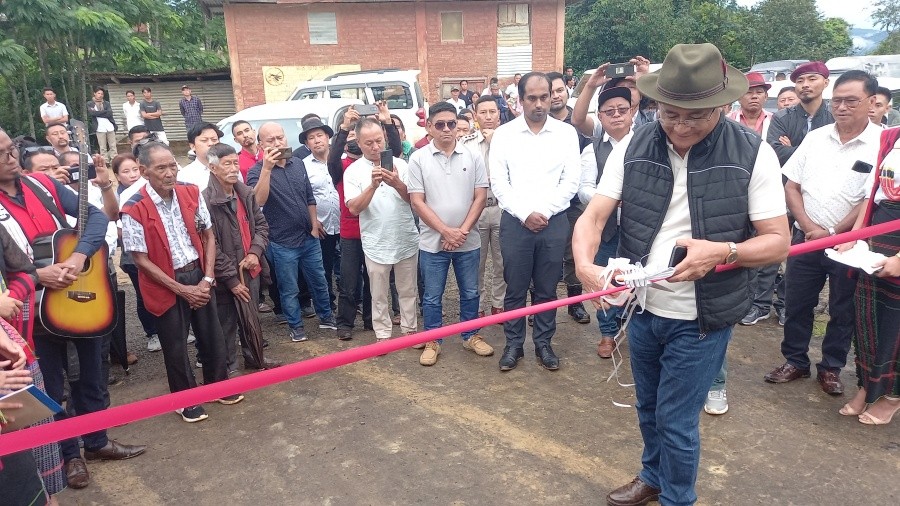 Mhathung Yanthan, Advisor, Horticulture and Border Affairs inaugurated the Longtsung village approach road on July 8.