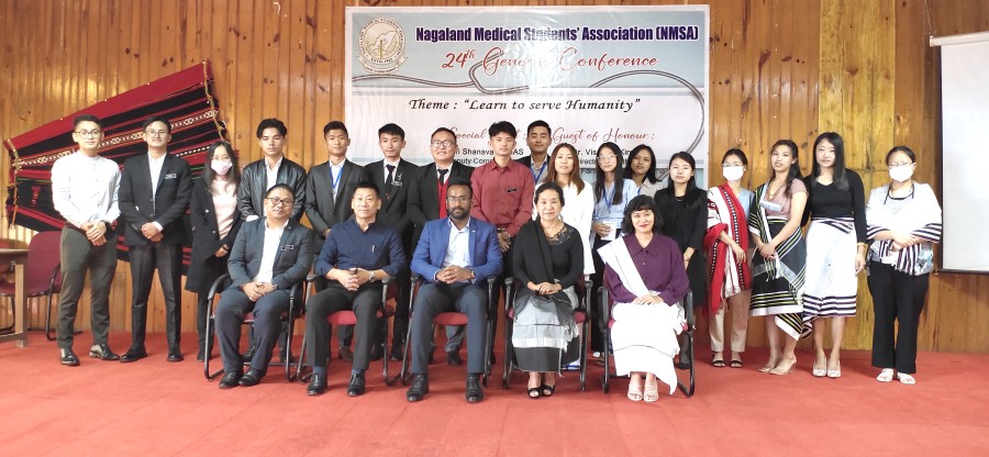 Dignitaries who attended the 24th general conference of the NMSA on July 8. (Morung Photo)