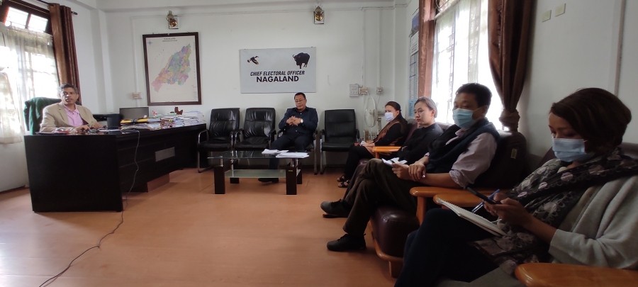 Chief Electoral Officer, Nagaland, V Shashank Shekhar, IAS held a meeting through video conference on July 27.