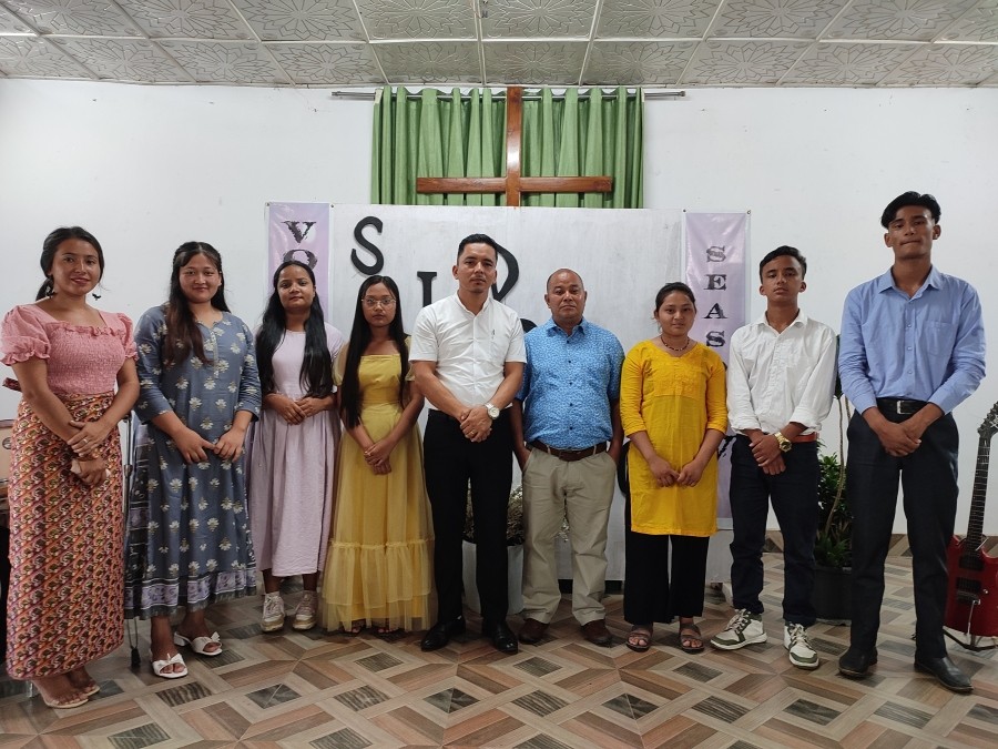 The finalists of Nepali Gospel Voice Hunt Season-V singing competition and others after the event organised by the Nepali Baptist Church Chümoukedima Youth Department on July 3.