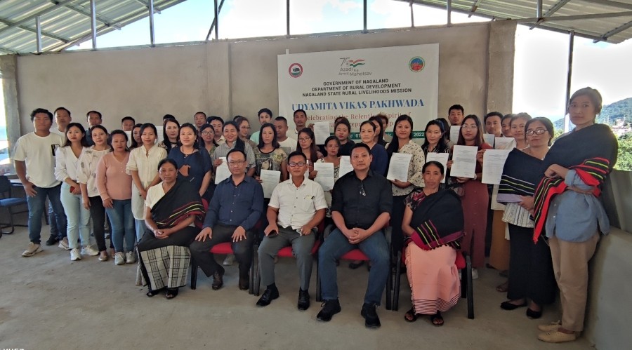 Beneficiaries of loan sanction with NSRLM officials on July 15