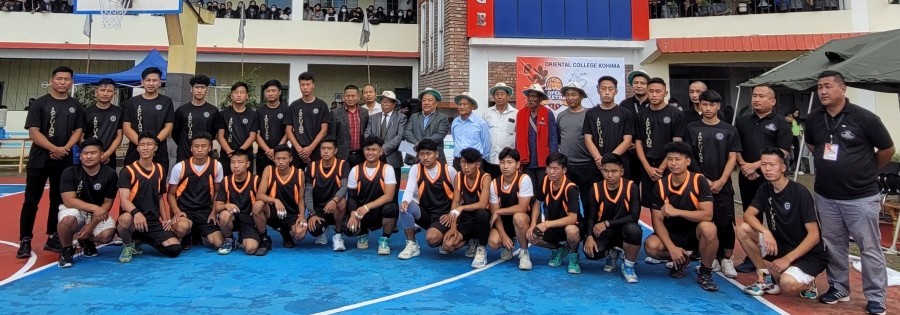 Dignitaries with the players of the 1st match on September 13. (Morung Photo)