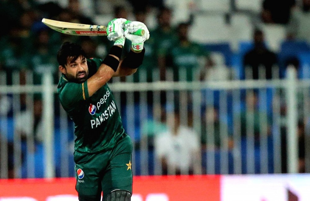 Sharjah: Pakistan's Mohammad Rizwan plays a shot during the T20 cricket match of Asia Cup between Pakistan and Hong Kong at Sharjah Cricket Stadium in Sharjah on Friday September 02, 2022.(Photo:Raj Kumar/IANS). Image Source: IANS News