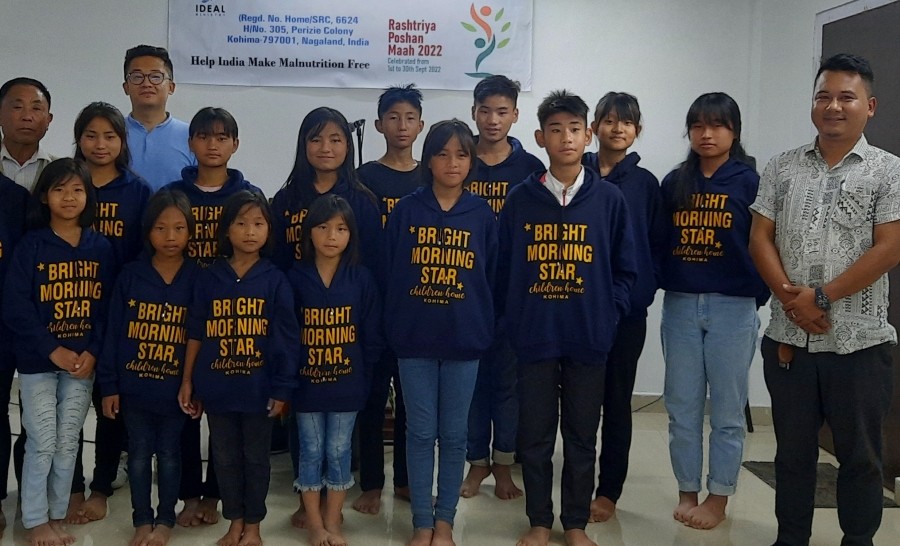 As part of the National Poshan Abhiyan, a central government initiative which aims to strengthen the efforts to end hunger and malnutrition, the IDEAL (IW) Charitable Society, Bright Morning Star Children Home (BMSCH) Kohima organized a two days workshop at BMSCH recreational hall on September 23 and 24 last. Resource person for the first day included Watisenla Walling , probation officer BMSCH and Akhrituo Pfusenuo, Counsellor BMSCH. They spoke on health and hygiene and & sanitation. (Photo Courtesy: BMSCH Kohima)