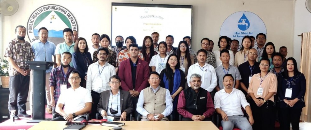 Mhonbemo Patton with other officials and participants during the inaugural programme of 5-day ToTs in Kohima on September 12. (Photo Courtesy: Sanitation & WSSO PHED)