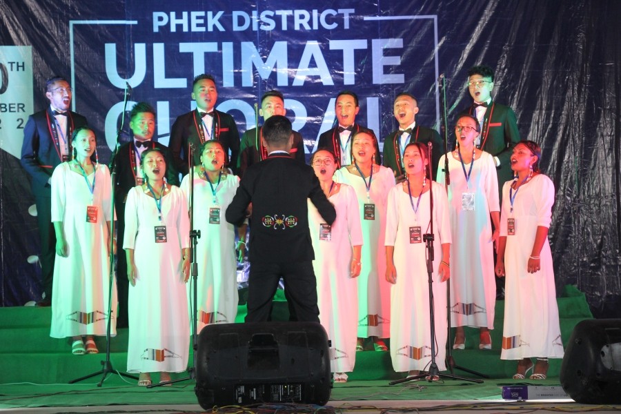 Anchored Choir from Phek Town Baptist Church winner of the Phek District Ultimate Choral Competition held at Phek Town Hall on September 30.