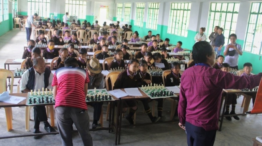 First ever free chess coaching camp cum 1st Tseminyu District Chess Championship 2022 was inaugurated by Tsutsowe Kupa, NCS SDO (Civil) Tseminyu at Baptist Higher Secondary School, Tseminyu on October 12.