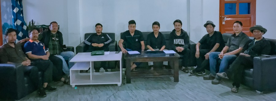 Organisers of the 30th edition of Loyem Memorial Trophy during the press conference held on October 3 in Tuensang. (Morung Photo)