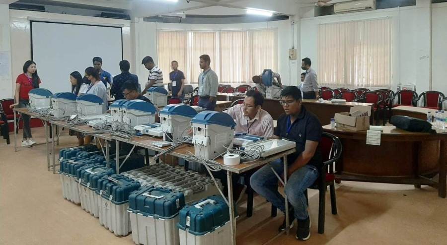 In view of the upcoming General Election to NLA 2023, the First Level Checking of EVMs & VVPATs has started in Nagaland from October 11. (Photo Courtesy: CEO Nagaland) 