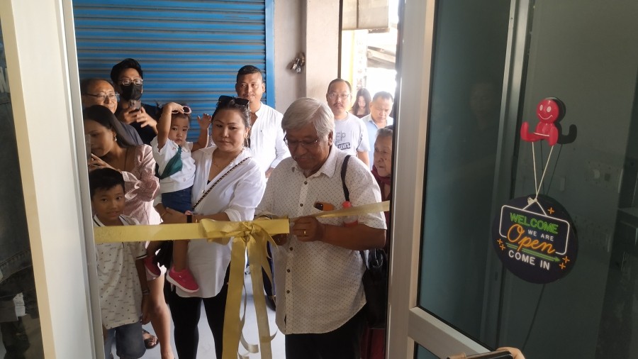 Dr Nicky Kire during the opening ceremony of Lee’s M&B (Mama and Baby boutique) located near Eden Hospital, Dimapur on October 7. (Morung Photo).