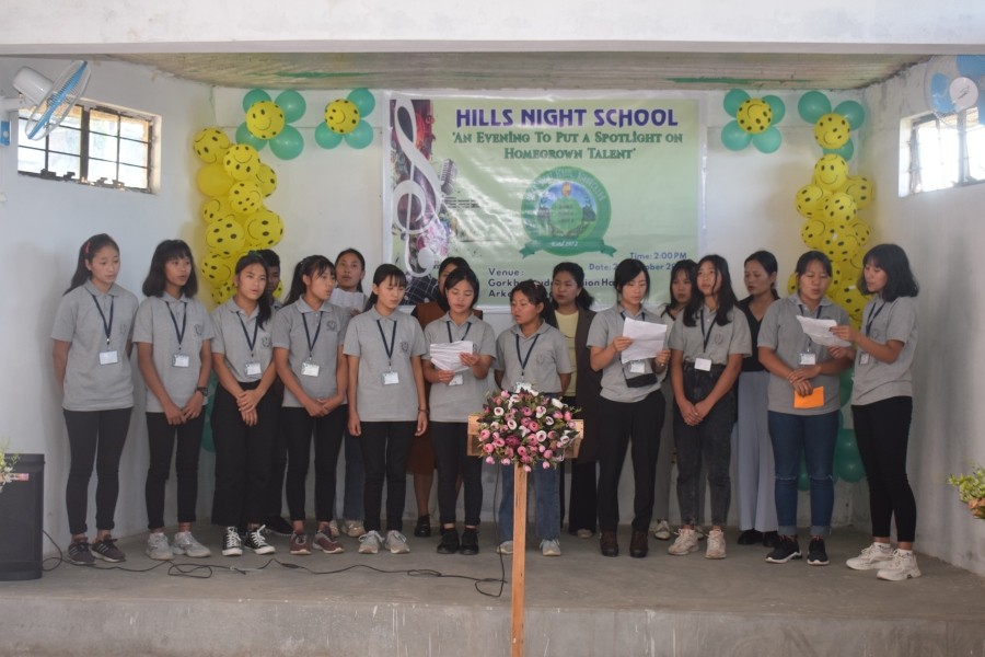 Hills Night School, Mokokchung celebrated ‘an evening to put a spot light on homegrown talents’ show on October 28 last.