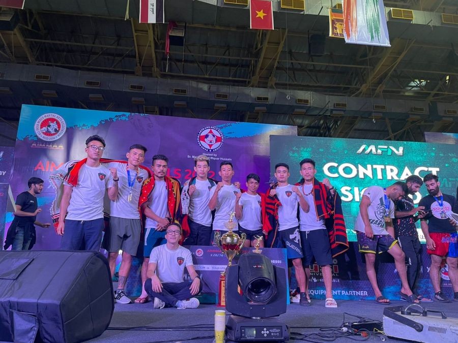 Combat Academy from Nagaland won three gold and two bronze medals at the AIMMAA National Championship held at Saroornagar Indoor Stadium in Hyderabad.