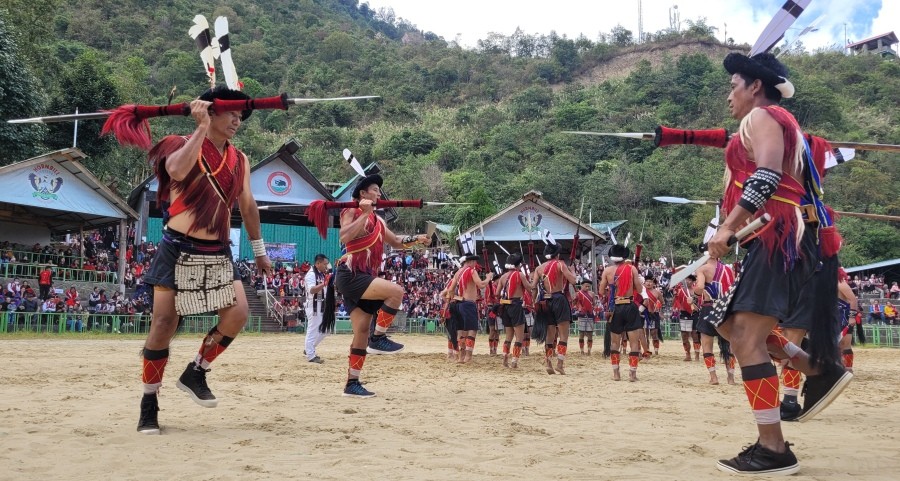 The Morung Express presents glimpse of Tokhu Emong 2020 celebration at Naga Heritage Village Kisama, near Kohima on November 7. Organized by Kohima Lotha Hoho (KLH), the festival was marked by victory dance, folk songs, tug of war, traditional fire making competition etc. Kohima Lotha Eloe Ekhüng, Kohima Mekokla Ekhüng, Tsüngiki Cultural Club and others performed at the celebration. (Morung Photo)