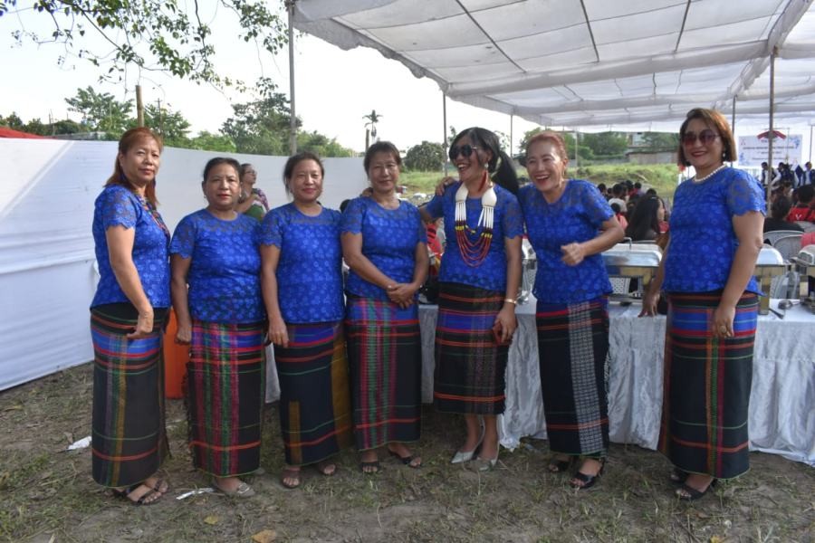 Likya Self Help Group members during the celebration of Lotha Tokhu Emong Festival at Diphupar on November 7. (DIPR Photo)
