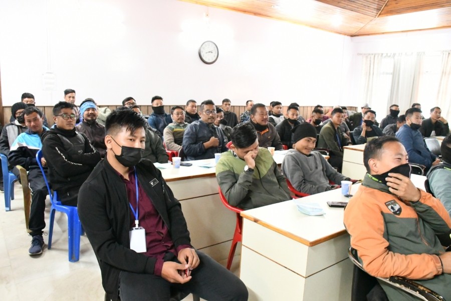 Taxi drivers/riders during the orientation programme held at DC's Conference Hall Kohima on November 25. (DIPR Photo)