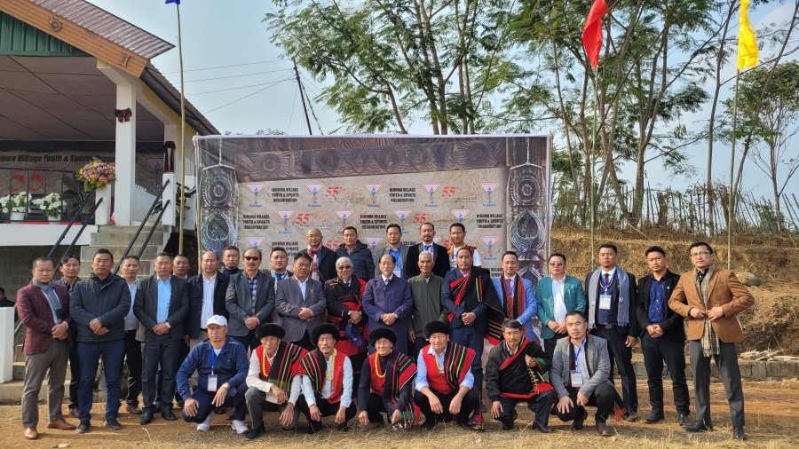 Chief Minister Neiphiu Rio with others during the inaugural function of 55th meet of DVYSO on December 27. (Morung Photo)