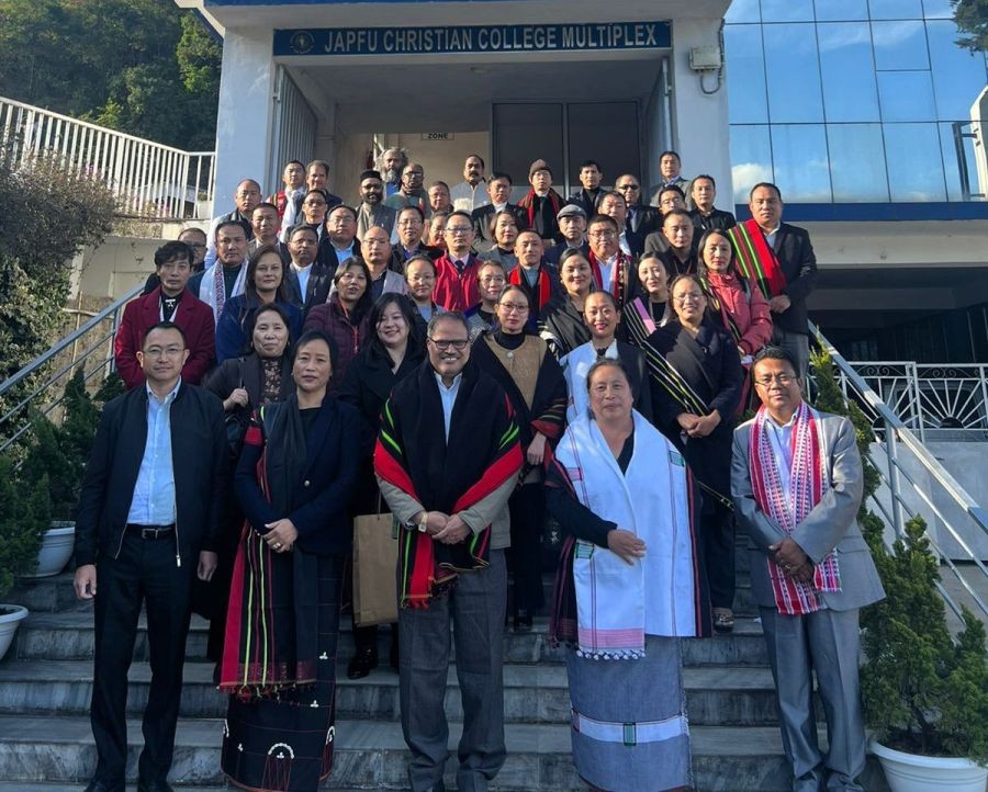 Participants during the seminar on employability through skill based quality education in higher education held at Japfü Christian College on December 9.