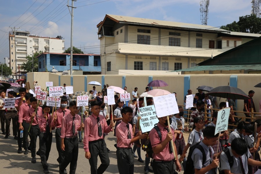 Despite the JCPB affirming the decision to ban the sale of liquor in and around Purana Bazaar, several pockets of shops still sold (Morung file photo).