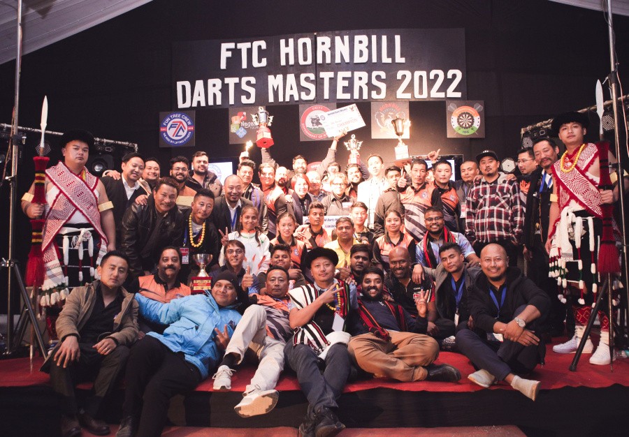 Winners with officials.