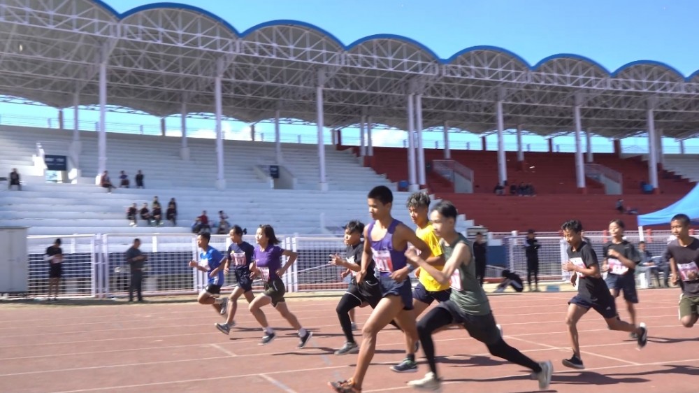 Participants of The Great Hornbill Run in Kohima on December 5.