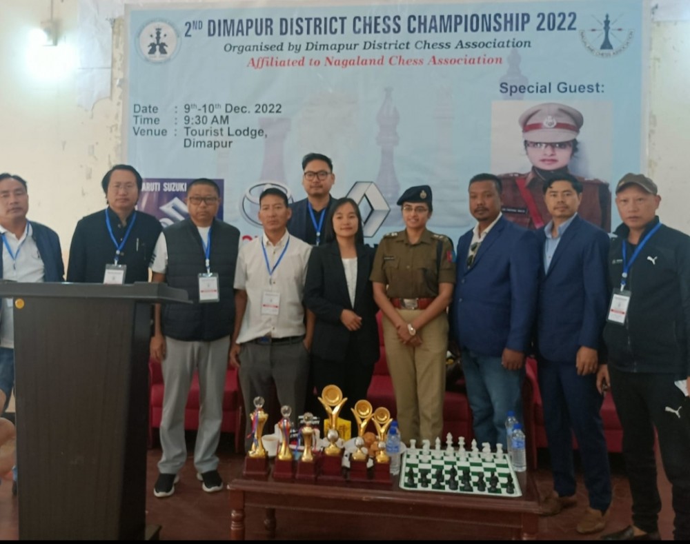 The 2nd Dimapur District Chess Championship 2022 was held on the theme ‘Let's create Intellect Dimapur Through Chess’ at Dimapur Tourist Lodge on December 9. Organised by Dimapur District Chess Association, the occasion was graced by Dr Pritpal Kaur IPS, DCP Crime Dimapur. 