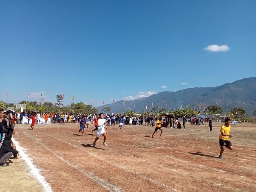 Participants during the 59th meet of Tizu Area Sports Association at Tizu Area Sports Complex, Khuza under Phek District on January 10.