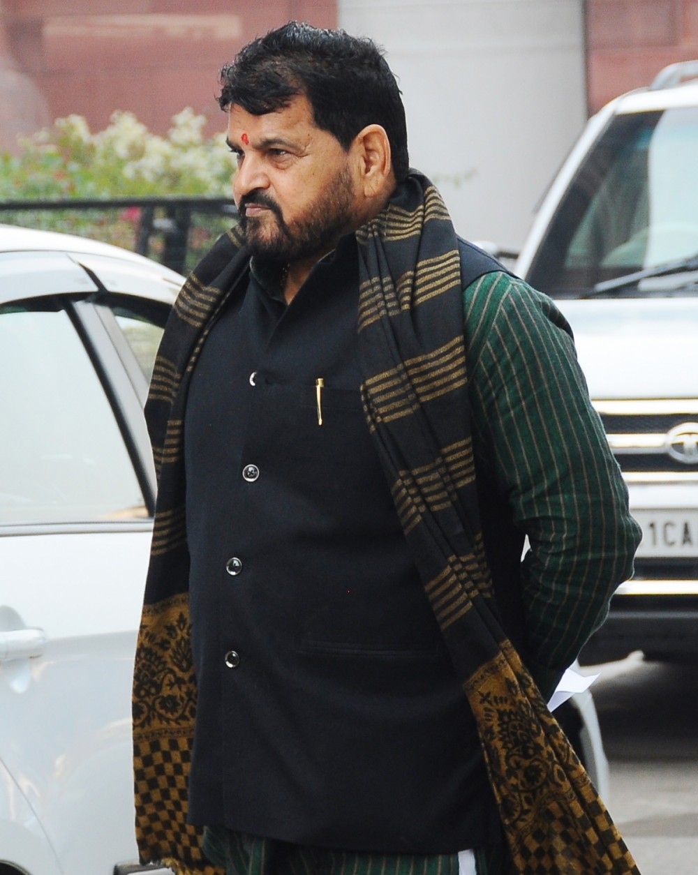 BJP MP and Wrestling Federation of India (WFI) president Brij Bhushan Sharan Singh during the Winter Session of Parliament in New Delhi on Wednesday, December 22, 2021. (IANS Photo)