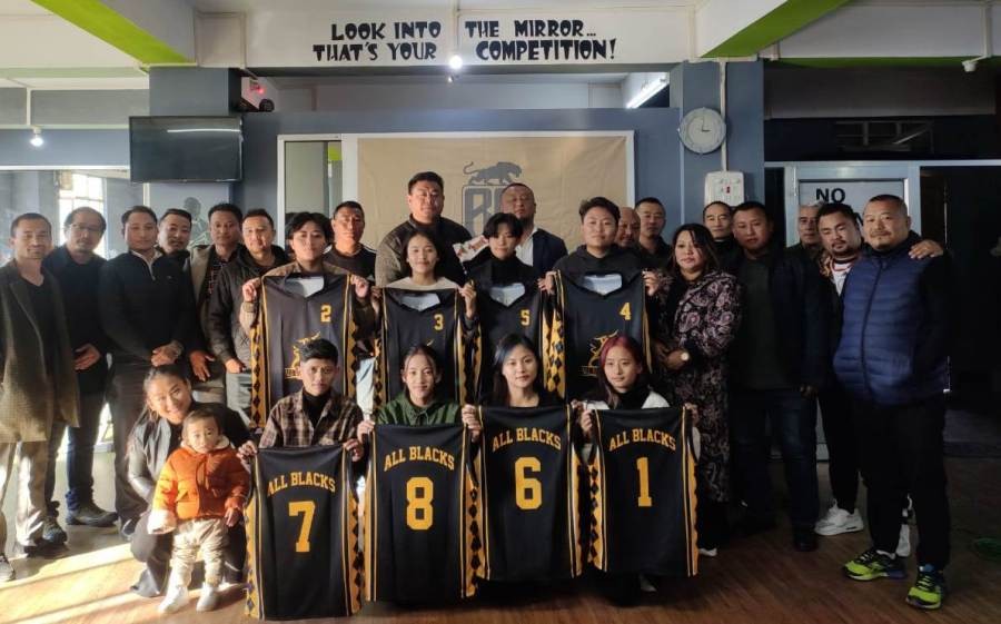 The official jersey of All Blacks Club, Nagaland was launched in Kohima at Battleground Unisex Gym, Kohima on January 10. The jersey was unveiled by Zhavito Rhutso, proprietor M/S Phoenix Construction and Consultant. The programme was chaired by Lapla Oungh Tungoe while All Blacks Club president Vechita Khesoh delivered welcome address. Introduction of All Blacks ladies team was made by Captain Pelekhonuo Kuotsu. All Blacks Club ladies team will be participating at the 2nd edition of Team Aces Open Basketball Tournament at Sechu-Zubza from January 11 to 12. All Blacks Club finance secretary Weku Lohe prayed for the programme.