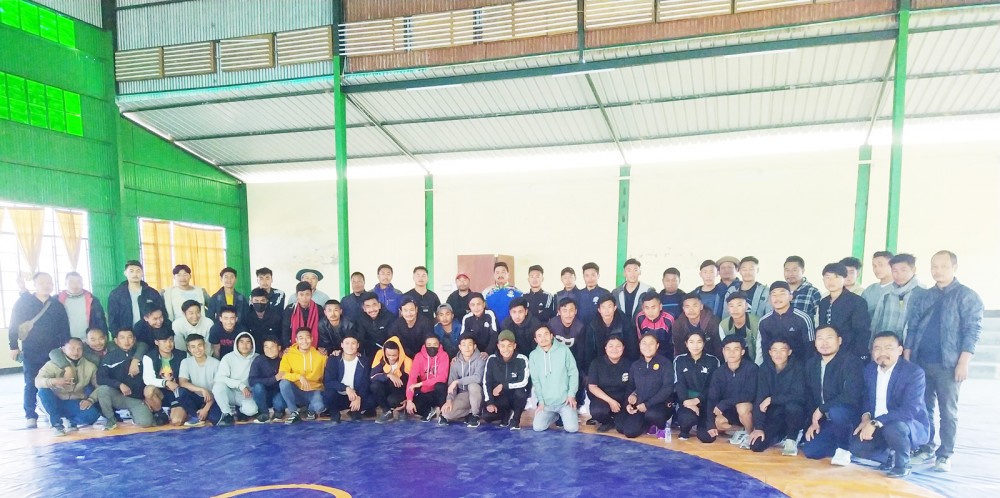 The Northern Angami Sports Association Group-D (NASA-D) organised a one day training camp on Belt Wrestling Players, Referees, Judge & Mat Chairman on January 7 at Tuophema Village with Keduovilie Zumvü, International Bronze medalist, as the Resource training person. 61 trainees/Belt Wrestling enthusiasts availed training in the camp.