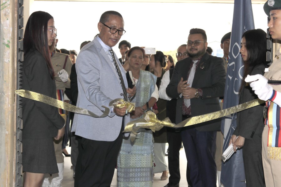 Rev Dr Zelhou Keyho inaugurated the new Lorin Hall at Tetso College in Dimapur on February 20.