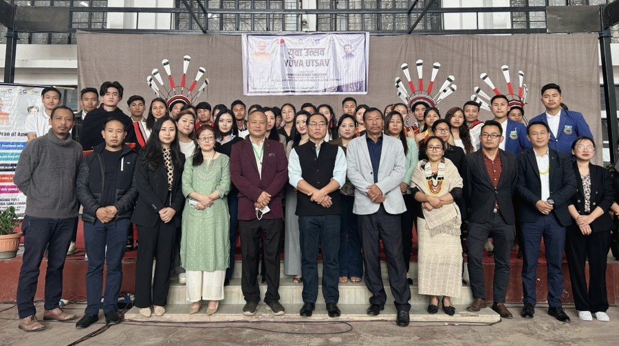 One-day Yuva Ustav with the theme ‘Goal of Developed India’ was held at Kohima College on March 18. (DIPR Photo)