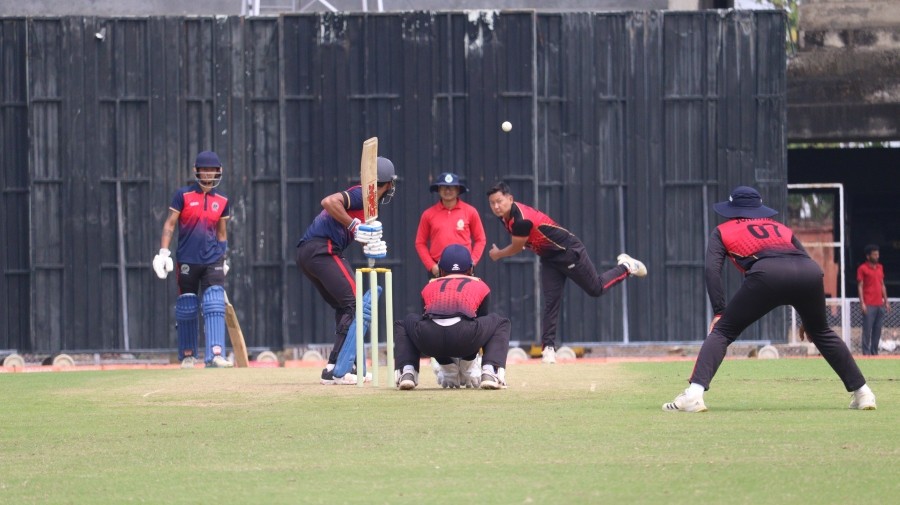 Players at the 1st NECDC Interstate Friendship Senior Men’s Tournament (limited overs match) hosted by the Nagaland Cricket Association.