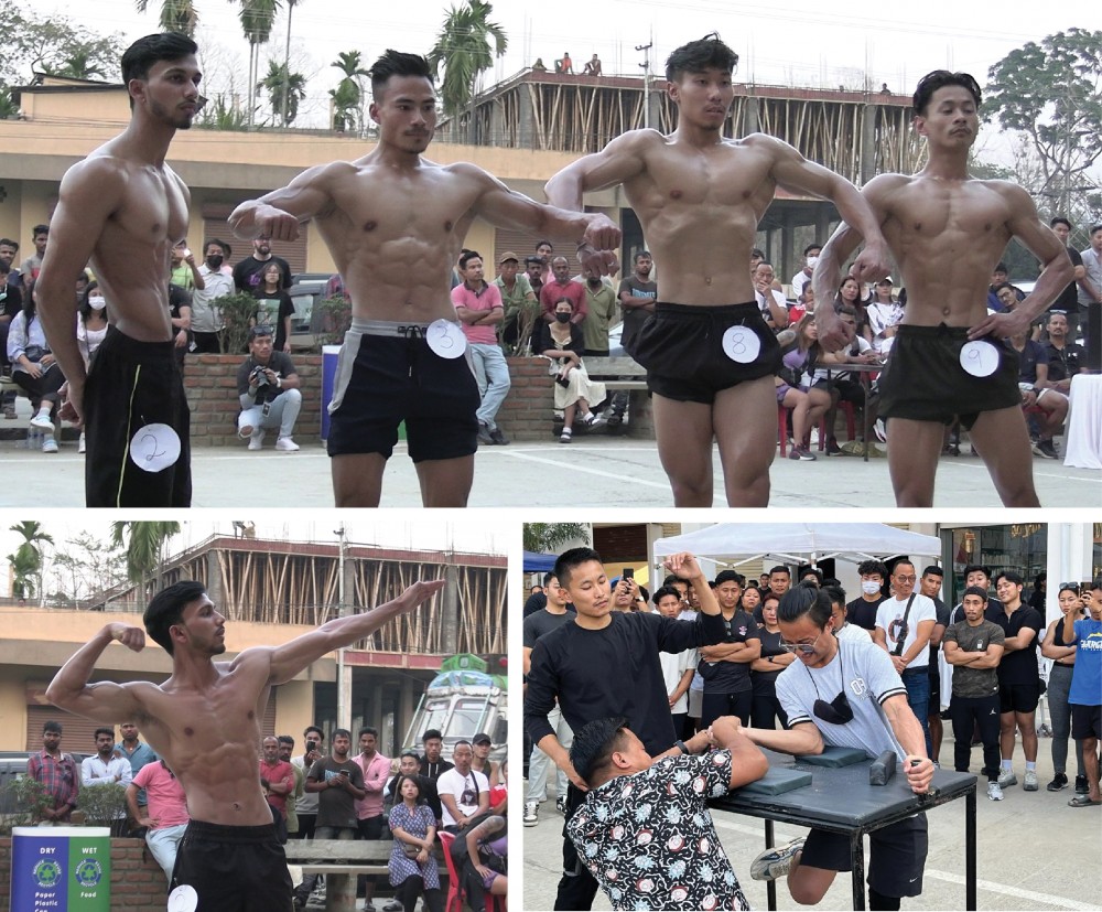 Participants of the seventh edition of the Nagaland Street Fitness held at CT Square shopping complex in Chümoukedima on April 8. (Morung Photo)