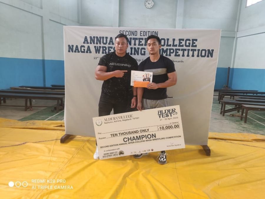 Day-two highlights of Alder Fest 2.0 of Alder College, Kohima on April 22. The 2nd edition of Inter College Naga wrestling Competition and Open crew dance competition marked day-two event.