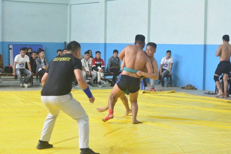 Day-two highlights of Alder Fest 2.0 of Alder College, Kohima on April 22. The 2nd edition of Inter College Naga wrestling Competition and Open crew dance competition marked day-two event.
