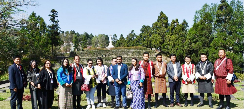 B20 delegates from G20 countries during the visit to Commonwealth War Cemetery, Kohima. (DIPR Photo)